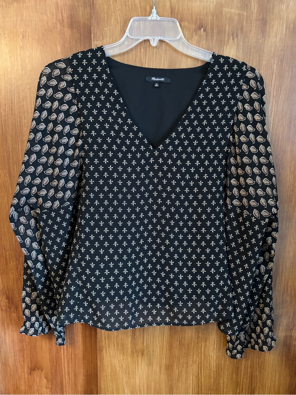 EUC Madewell Sheer-Sleeve Blouse in Brushstroke Paisley Mix Print | Women’s 2X